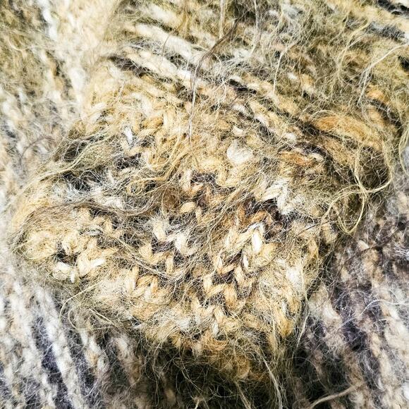 Wool blend fuzzy zip front sweater cardigan size S - Picture 8 of 9